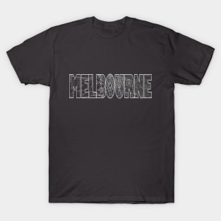 Melbourne Street Map T-Shirt